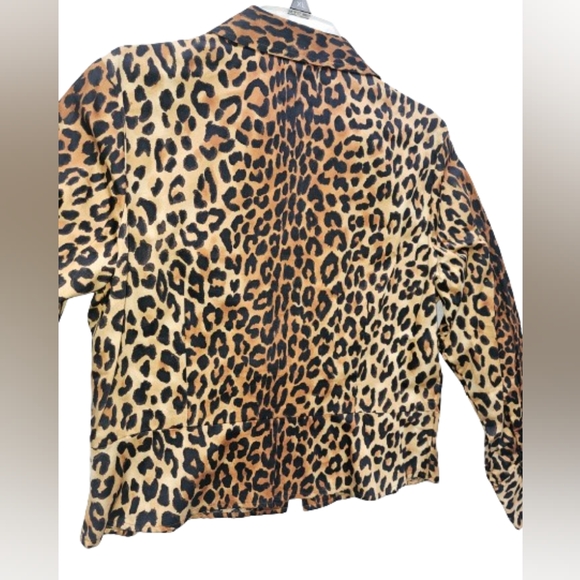 Jones New York, animal print button up blouse size L - Picture 5 of 7